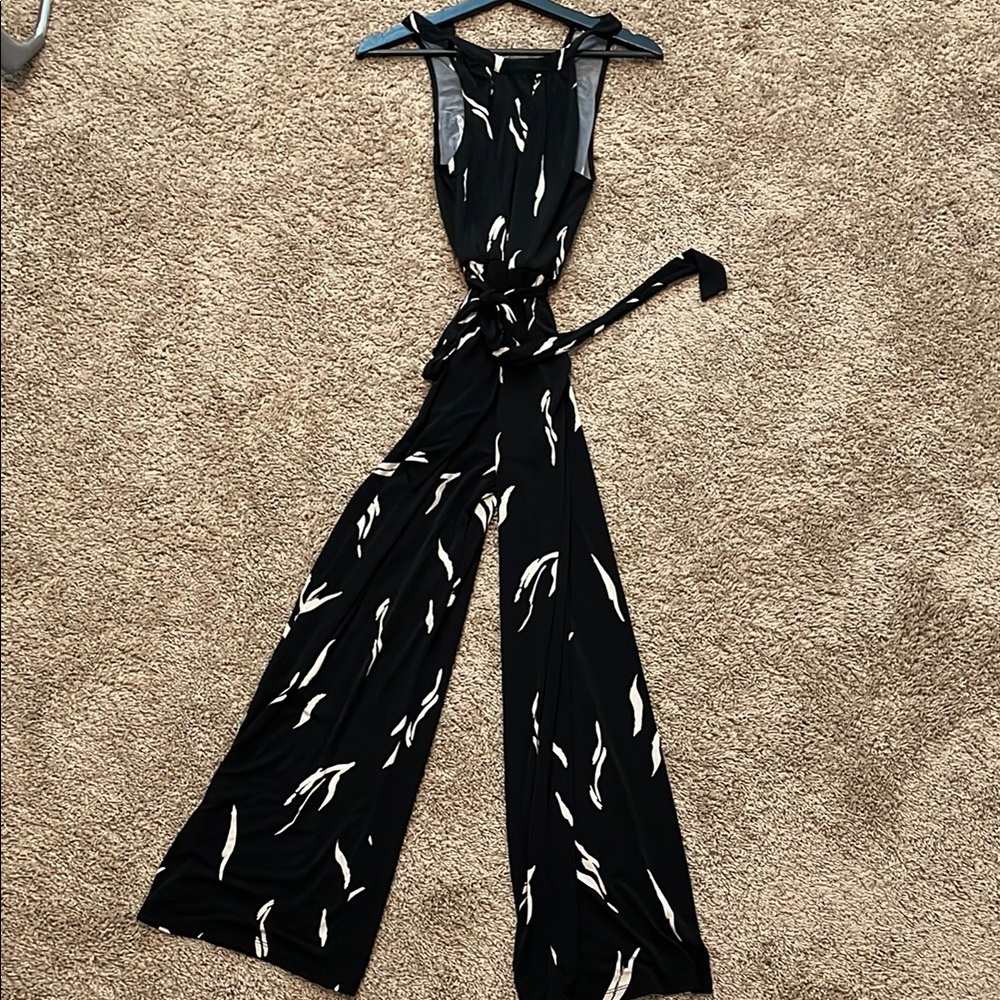 Elegant Black and White Jumpsuit